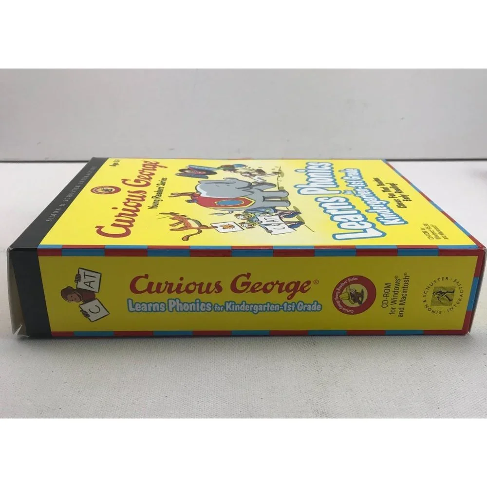 Curious George Learns Phonics Kindergarten-1st Grade Young Readers CD-ROM Ages 3